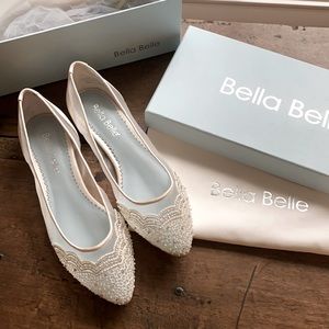 Bella Belle - Beaded Ivory Flats